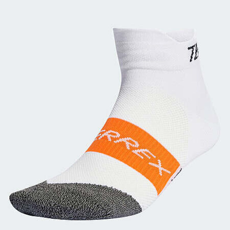 adidas Men's Terrex Heat.rdy Trail Running Speed Ankle Socks (White, Large) - Unbeatable Deal