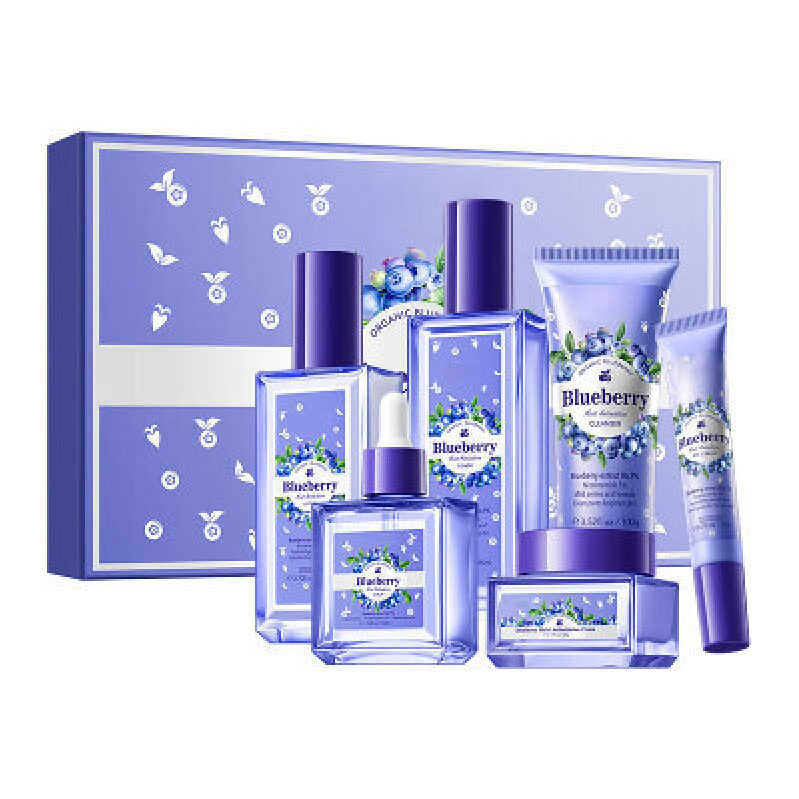 BeauBase Blueberry Antioxidant Skincare Gift Set - 6-Piece