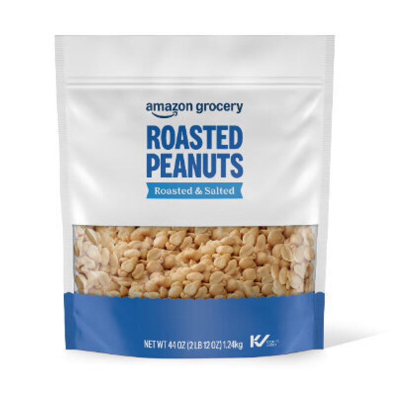 Amazon Grocery Salted Roasted Peanuts - 44oz