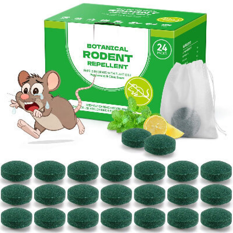 Eco-Friendly Botanical Rodent Repellent Pack - 24 Pieces
