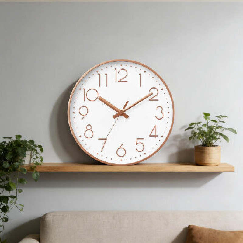 Silent 8-Inch 3D Wall Clock - Sleek and Modern Home Decor