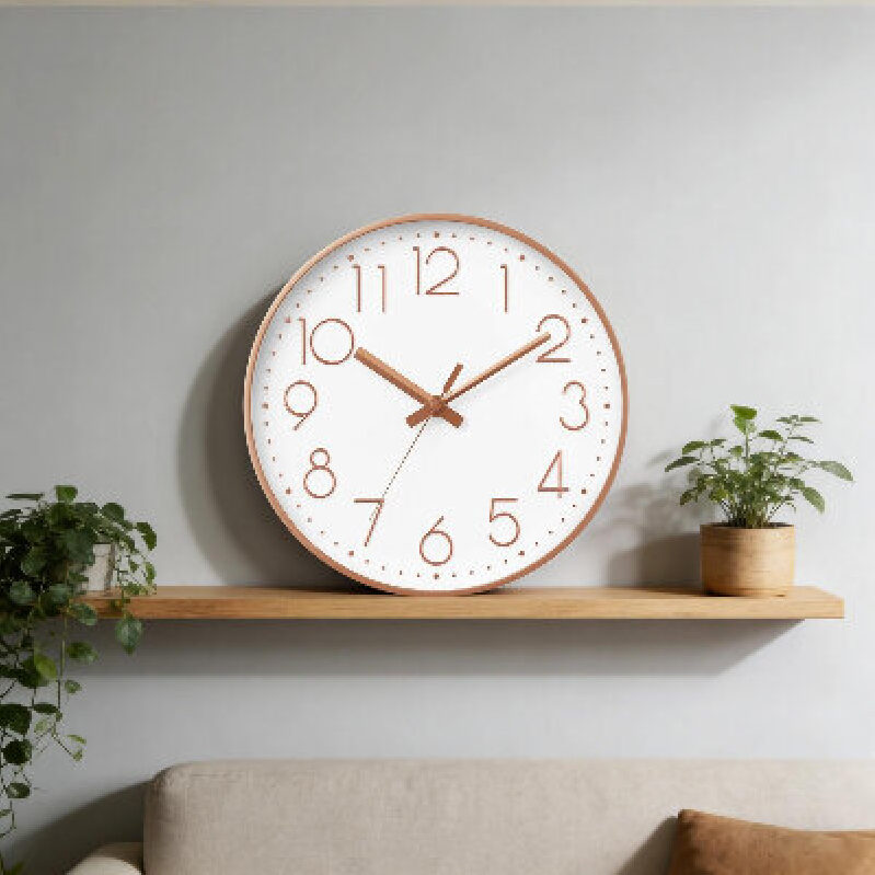Silent 8-Inch 3D Wall Clock - Sleek and Modern Home Decor