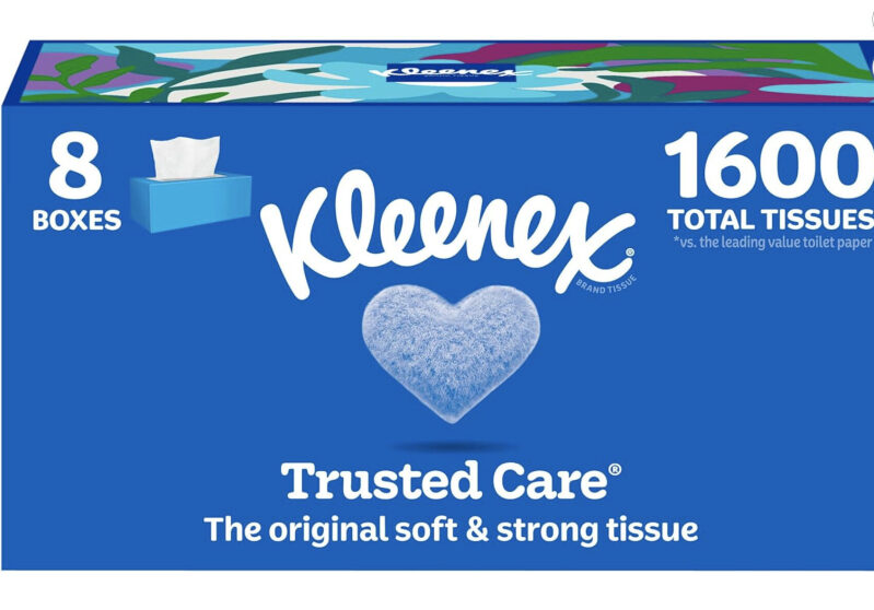 Kleenex Trusted Care Tissues - 8 Box Pack, 1600 Tissues