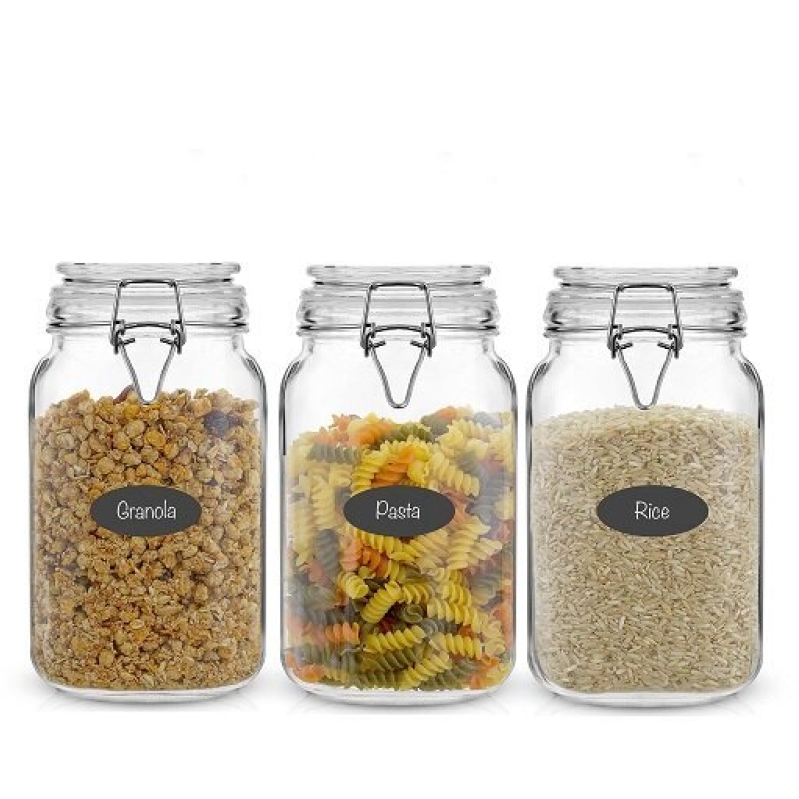 JoyJolt 50 oz Glass Canisters - 3 Pack