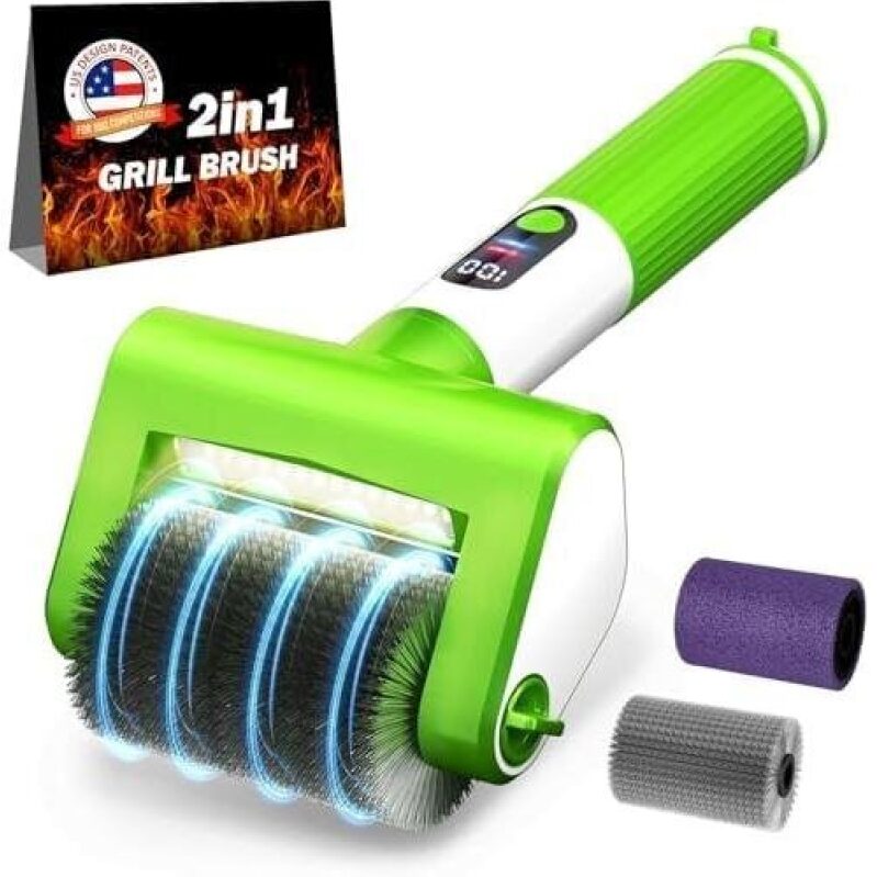 Portable Electric BBQ Brush with Dual Speeds and Brush Heads - 74% Off