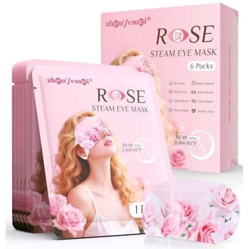 Rose Steam Eye Mask - 6 Packs with 74% Discount