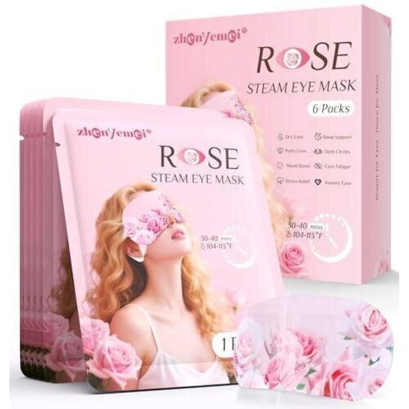 Rose Steam Eye Mask - 6 Packs with 74% Discount