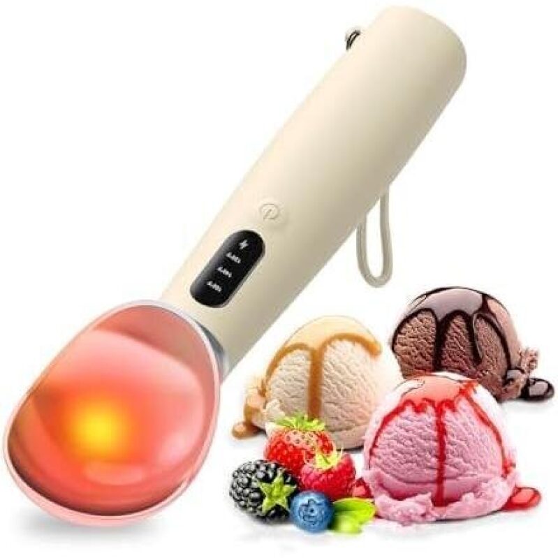 Electric Heated Rechargeable LED Ice Cream Scoop - 50% OFF