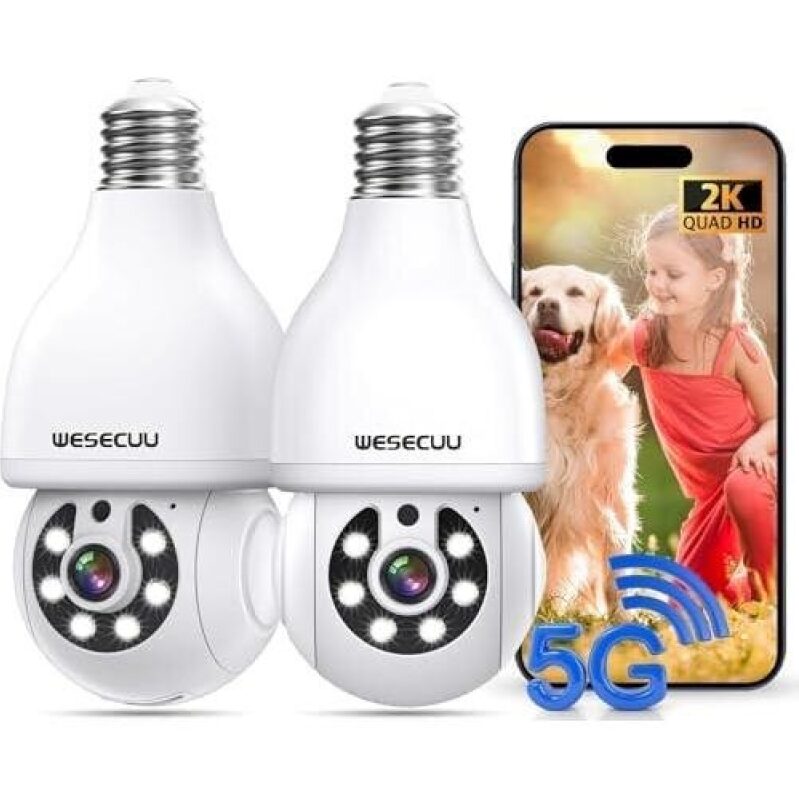 WESECUU Security Light Bulb Camera - 50% Discounted