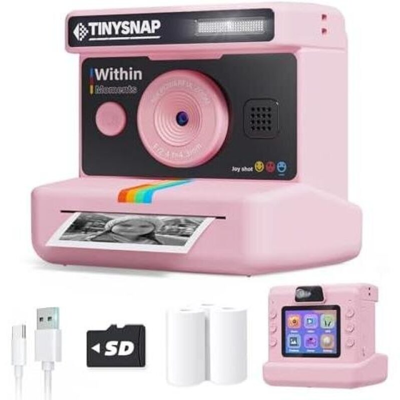 TinySnap Instant Print Camera - Perfect Christmas Gift for Kids
