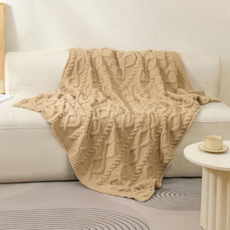 Super Comfortable and Warm Knitted Edge Blanket - 50% OFF