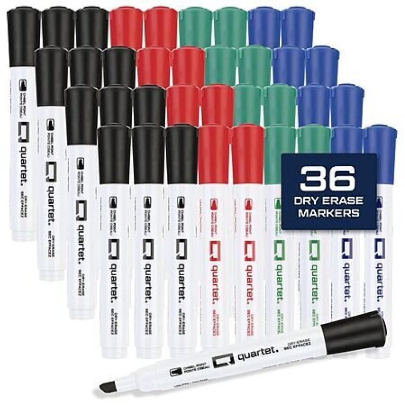 36-Pack Chisel Tip Dry Erase Markers - Versatile and Durable Writing Tools