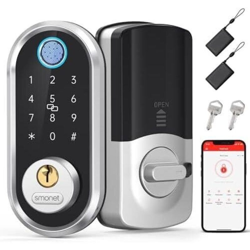 Smart Lock with Bluetooth Fingerprint and APP Control - 54% OFF