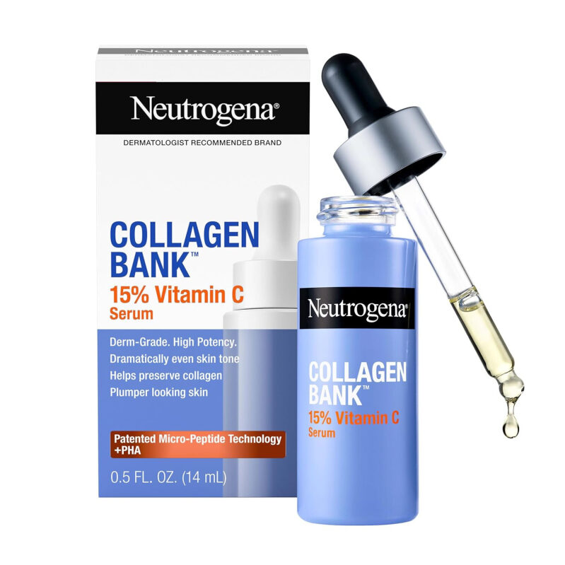 Neutrogena Collagen Bank 15% Vitamin C Serum - High Potency Antioxidant
