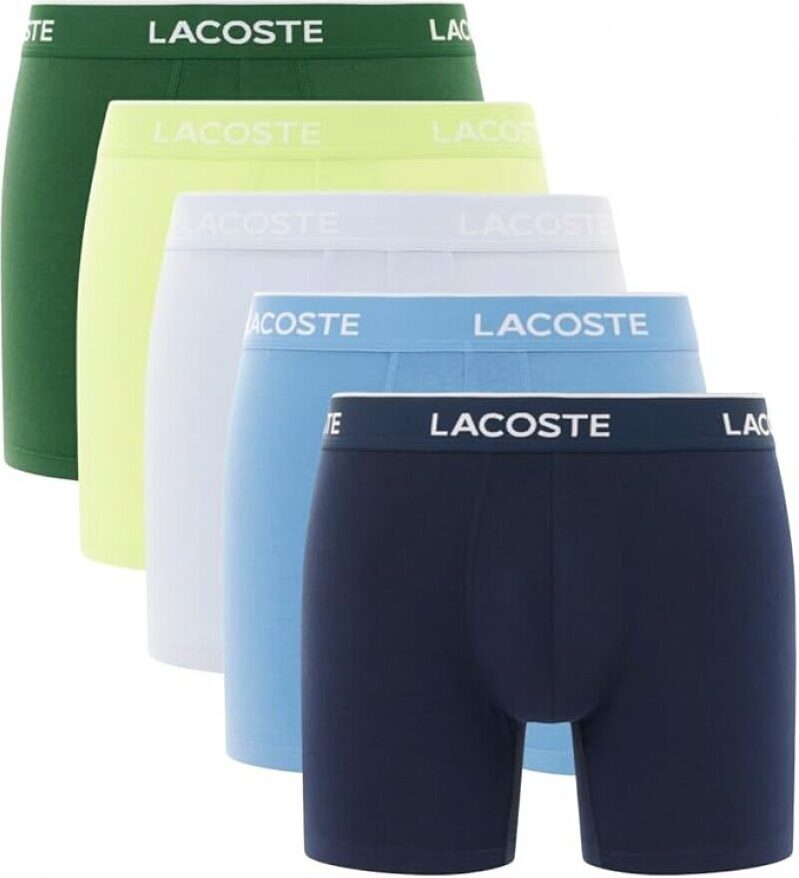 Lacoste Men's Cotton Stretch Essentials Boxer Briefs - 5 Pack