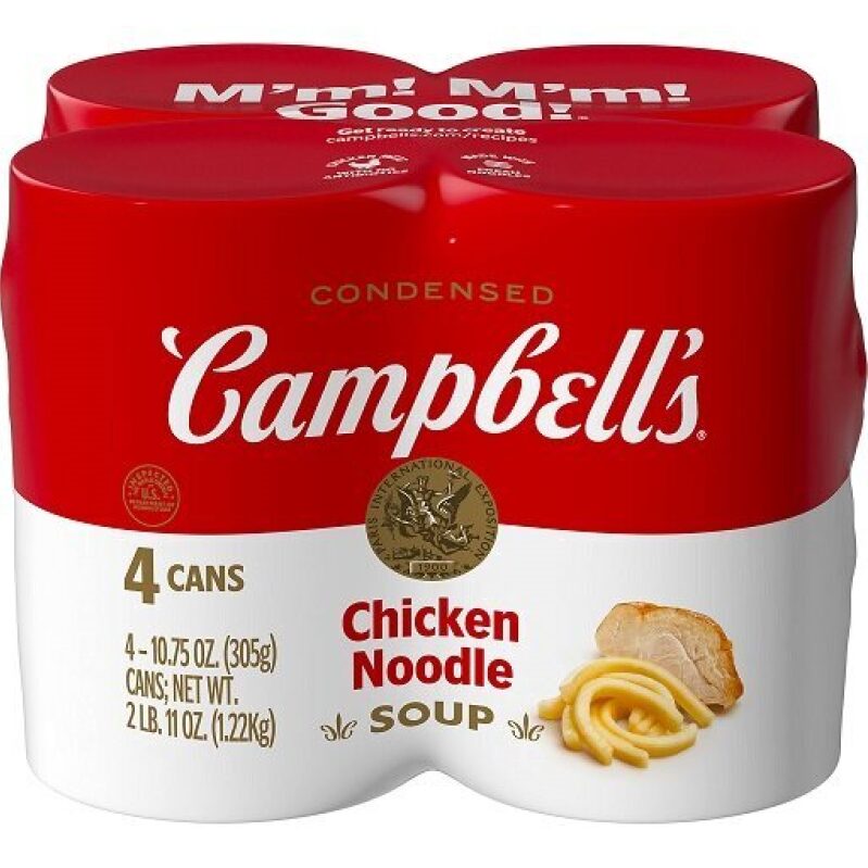 Campbell's Condensed Chicken Noodle Soup, 4 Cans - Budget-Friendly Meal Deal