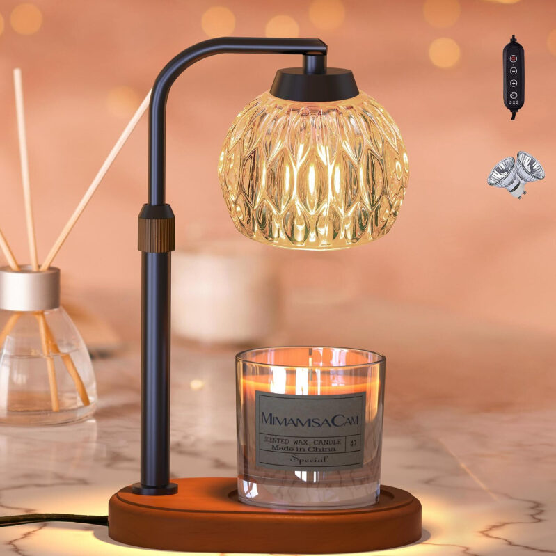 Adjustable Height Scented Wax Candle Lamp with Timer - Special Edition