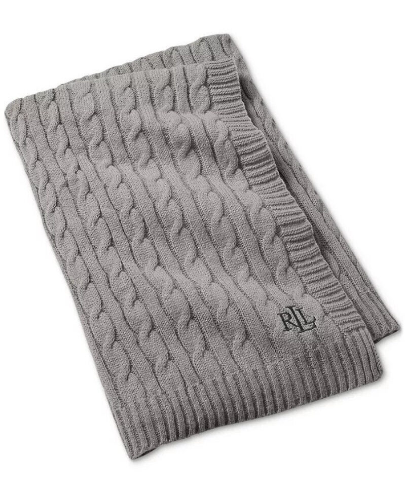Affordable Lauren Ralph Lauren Jamie Cable Knit Throw