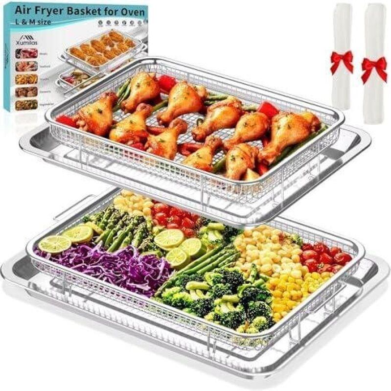 Stainless Steel Air Fryer Baskets for Oven - 40% OFF