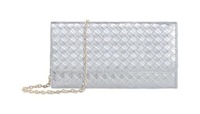 Elegant Silver Chain-Strap Crossbody Bag for Women