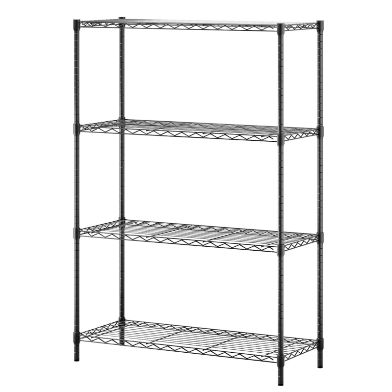 BestOffice 4-Tier Wire Storage Shelves - Adjustable Shelves for Home or Office