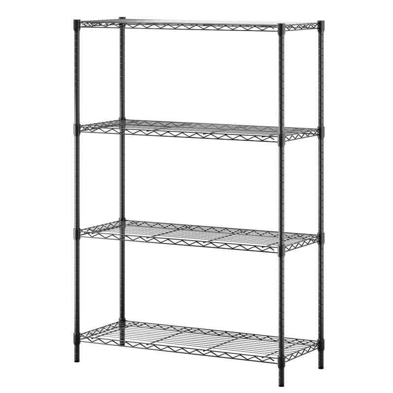 BestOffice 4-Tier Wire Storage Shelves - Adjustable Shelves for Home or Office