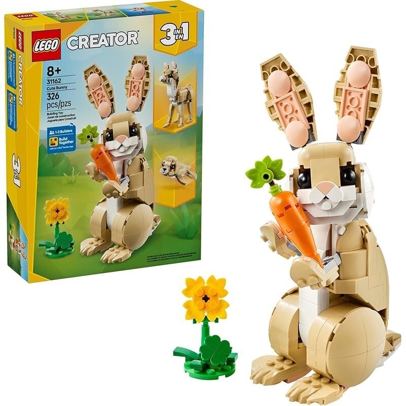LEGO Creator 3 in 1 Cute Bunny Building Toys Set 31162