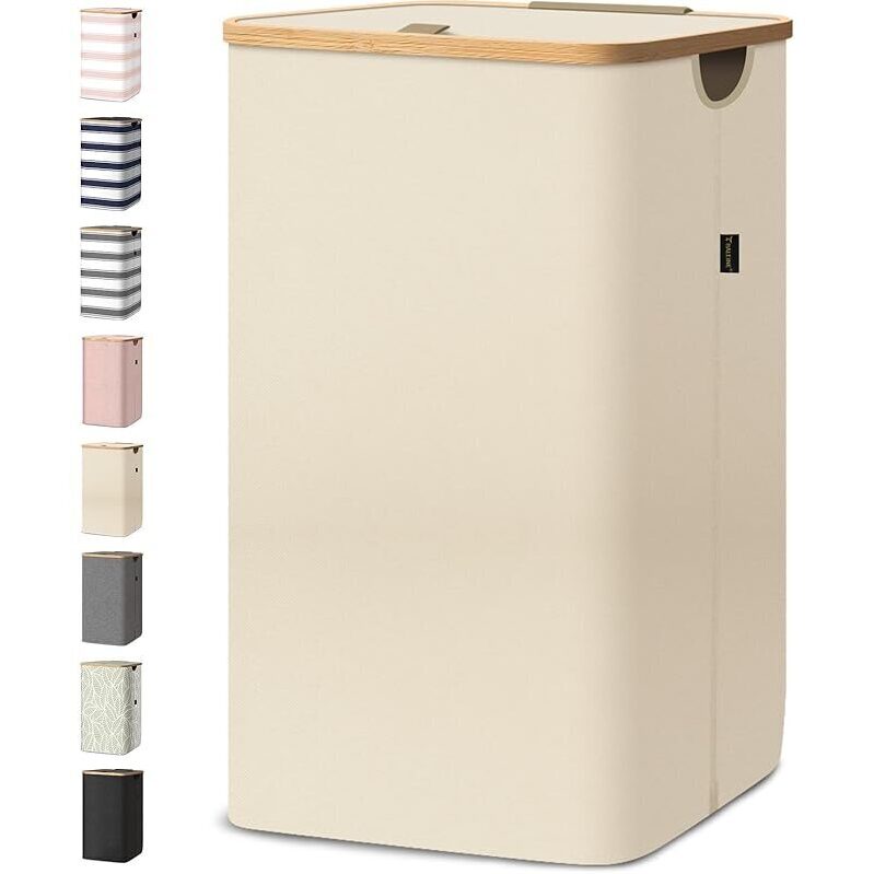 Elegant 18-Gallon Laundry Hamper with Lid - Sustainable Living