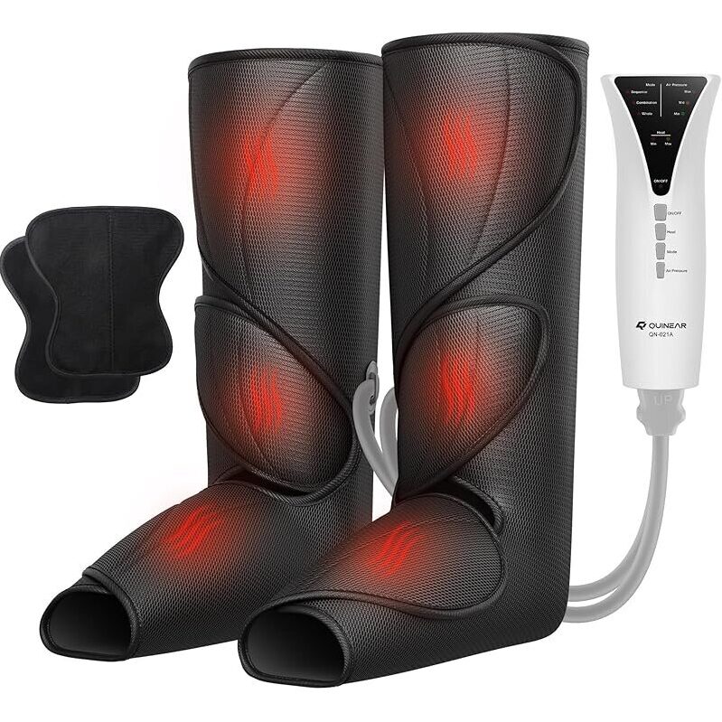 QUINEAR Leg Massager with Heat and Air Compression - Ideal for Relaxation and Recovery