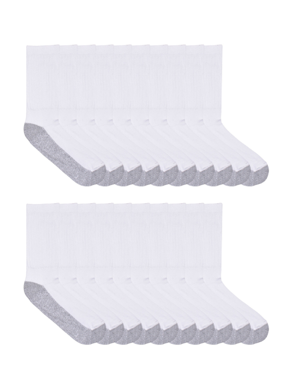 Wonder Nation Boys Cushioned Crew Socks 10-Pack - Comfortable & Durable