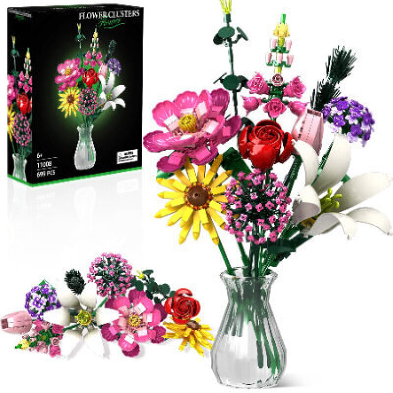 699-Piece LEGO Flower Bouquet - Build Your Own Floral Masterpiece