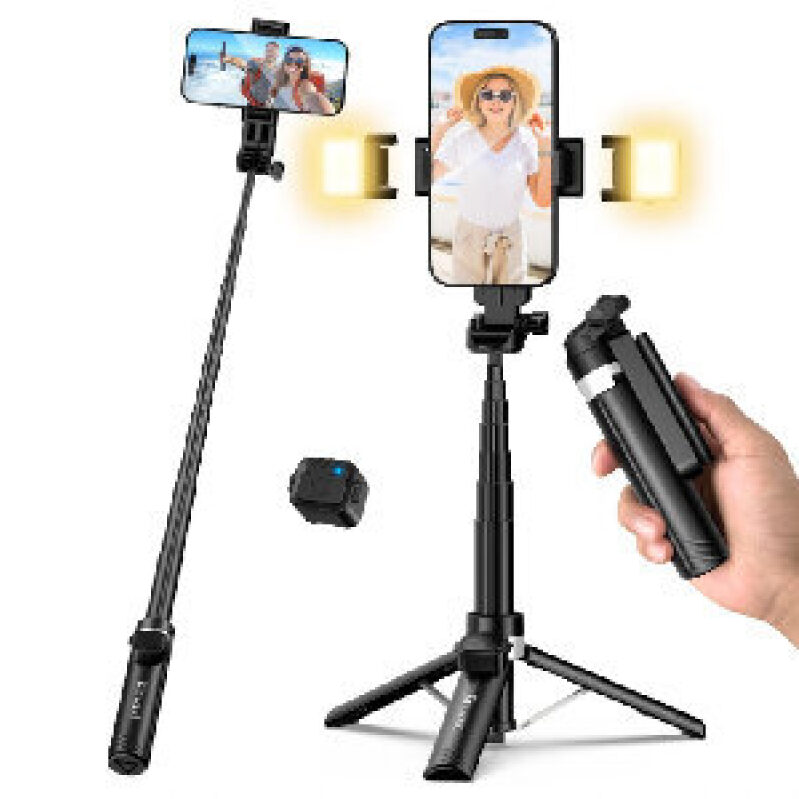 Kinwald 3-in-1 Phone Tripod with Selfie Stick and Ring Light