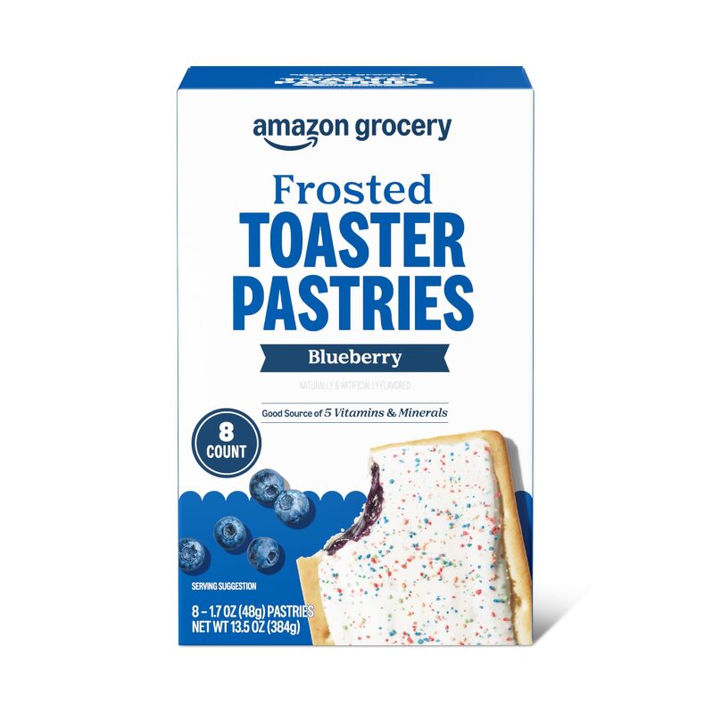 Amazon Grocery Frosted Toaster Pastries Blueberry - 8ct, 13.5oz