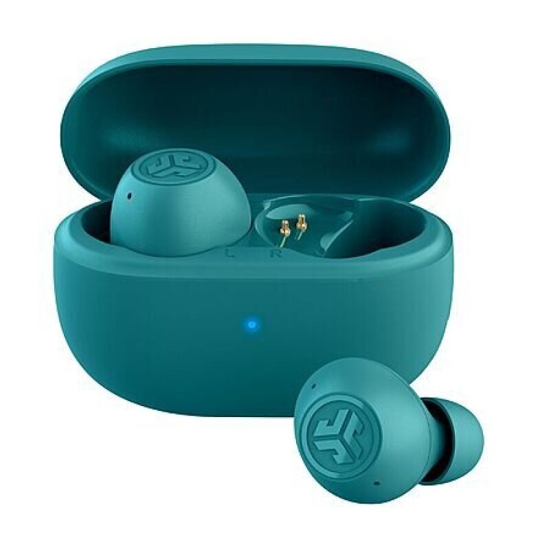 JLab Go Pop ANC True Wireless Earbuds with Charging Case, Teal - Active Noise Cancelling, 10mm Drivers, Dual Connect