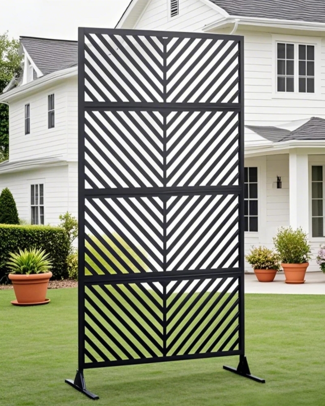 Hipicute 72-inch H×40-inch W Freestanding Metal Privacy Screen