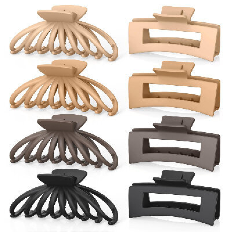 OPAUL Large Matte Non-Slip Hair Clips - 8 Pack