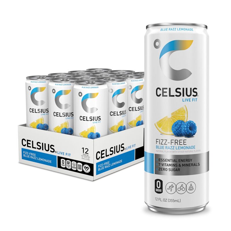 CELSIUS Fizz Free Blue Razz Lemonade Sugar Free Energy Drink 12pk
