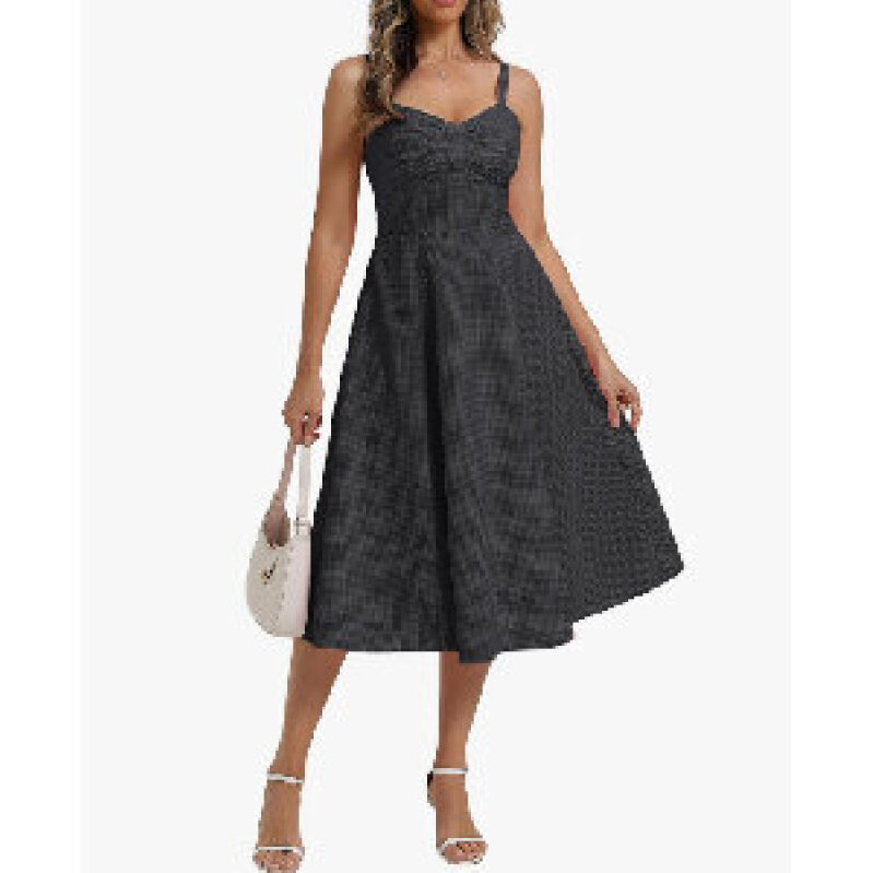 Elegant A-Line Midi Dress - Timeless Vintage Style