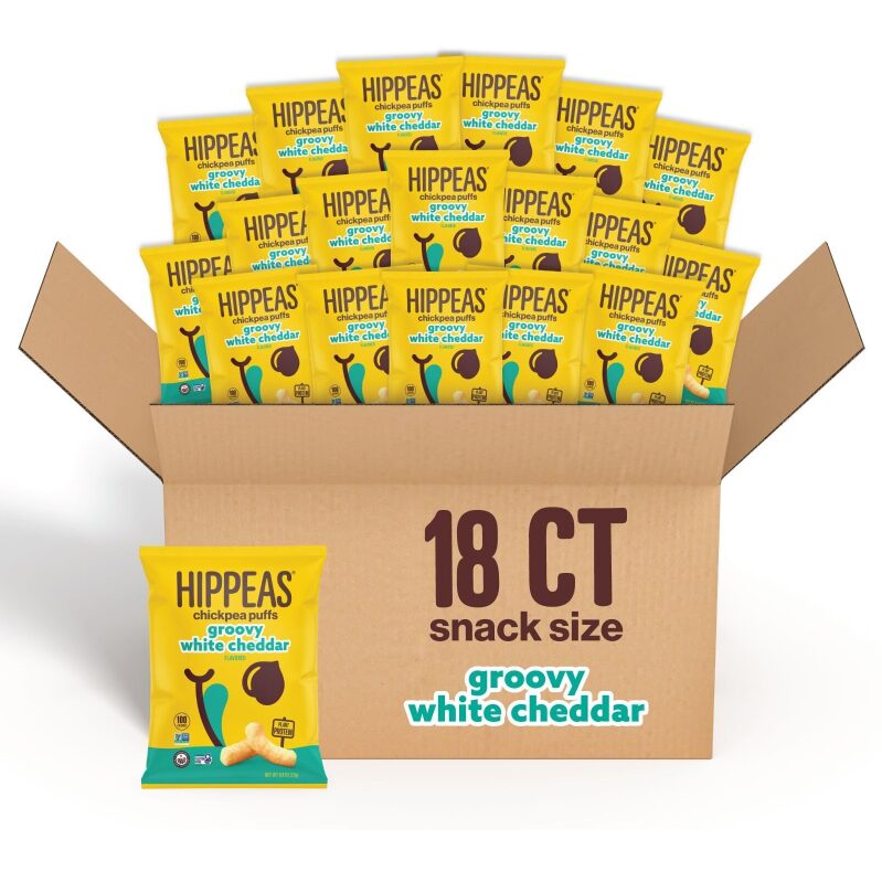 Crunchy Chickpea Puffs - Groovy White Cheddar, 18-Pack