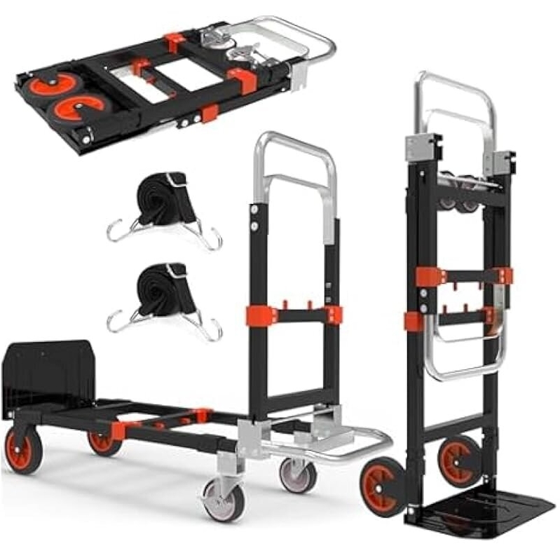 Versatile 3-in-1 Folding Hand Truck - Perfect for Home & Business