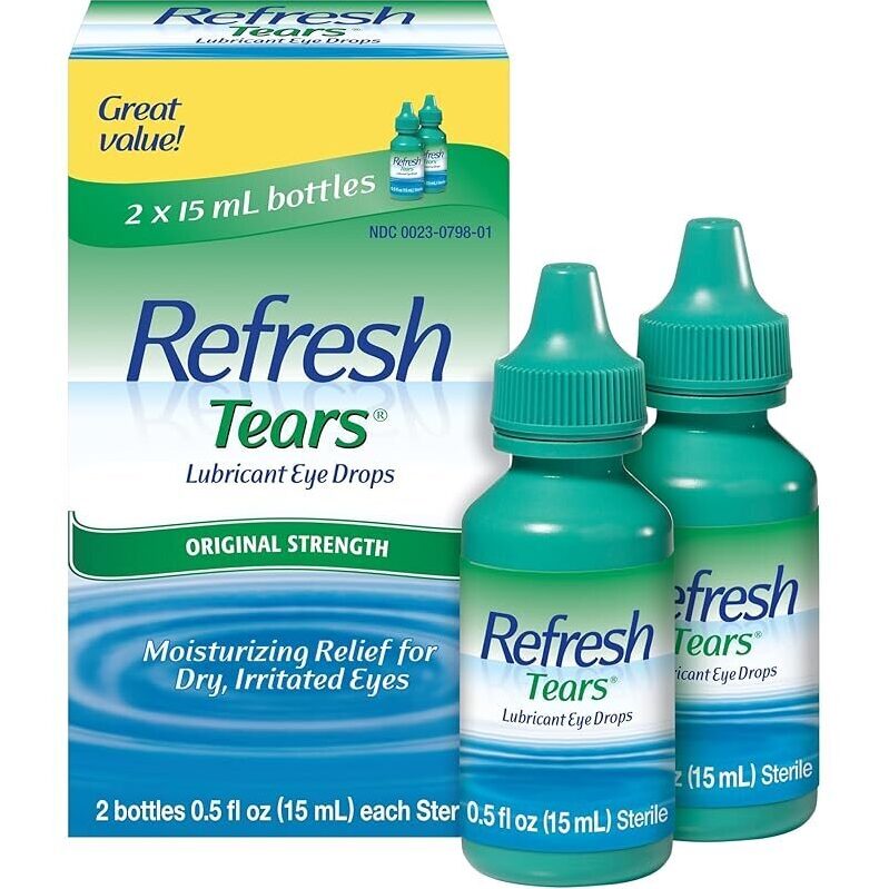 Refresh Tears Lubricant Eye Drops - 4-Pack, 0.5oz Bottles