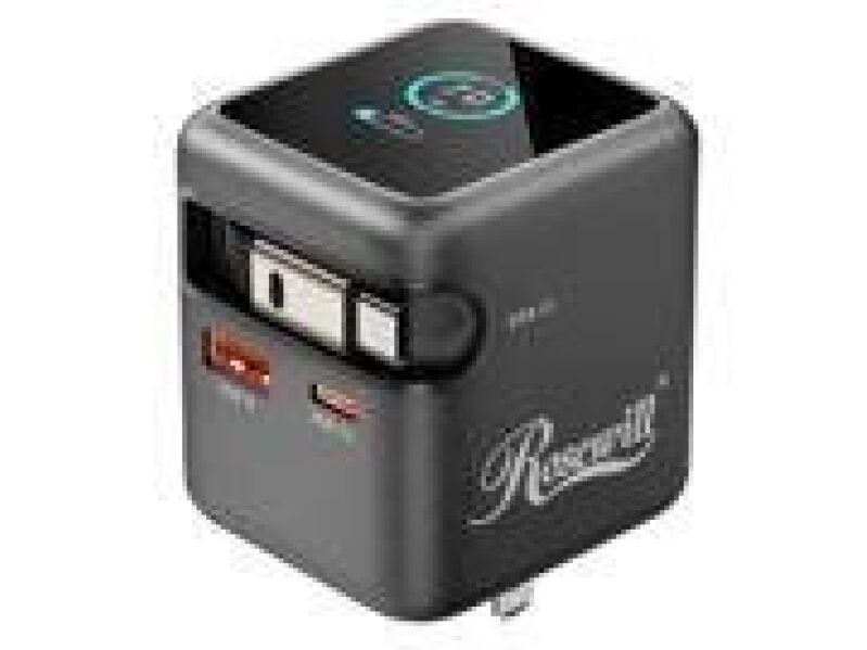 70W Retractable USB-C Wall Charger with Built-in Cable - Perfect for On-the-Go