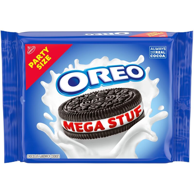 OREO Mega Stuf Chocolate Sandwich Cookies Party Size 25.35oz