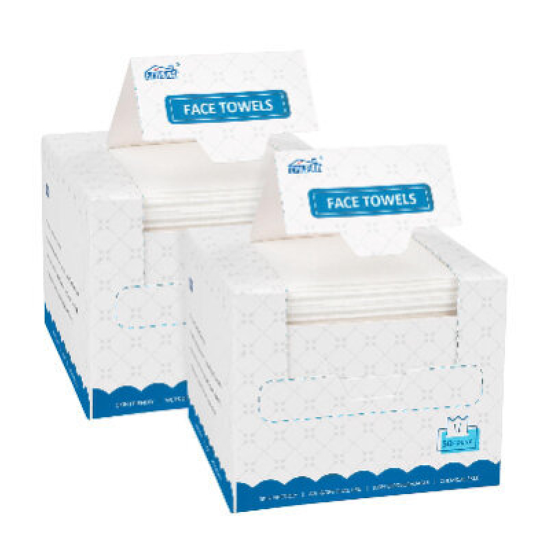 HOMEXCEL Disposable Double-Sided Face Towels - 100 Pieces