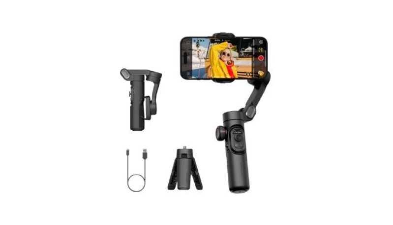 AOCHUAN Gimbal Stabilizer for iPhone - 3-Axis Handheld Stabilizer for Video Recording