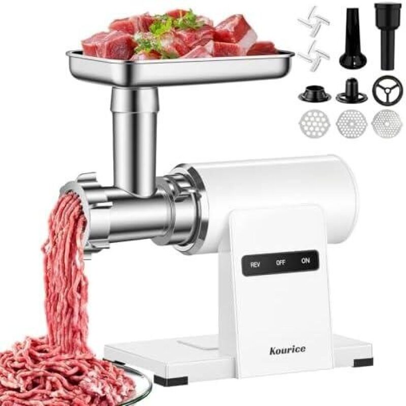 Kourice Electric Meat Grinder with 3 Plates and 2 Blades - 40% OFF
