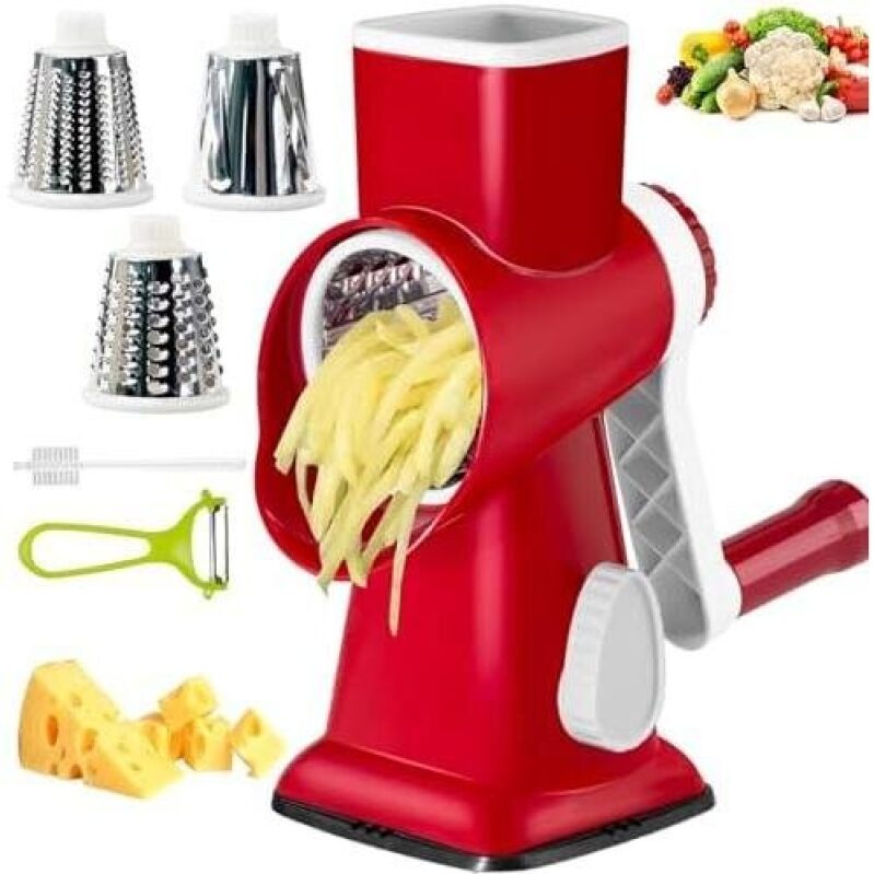 Multi-Purpose Vegetable Grater with Handle and Rotary Cutter - 50% OFF