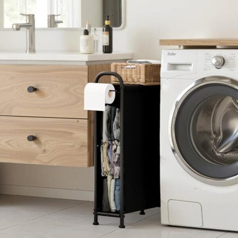 Elegant Slim Laundry Hamper with Lid - 50% Discount