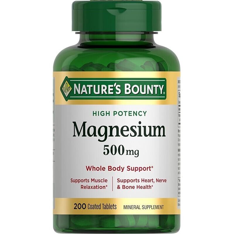 Nature's Bounty Magnesium 500 mg Tablets - 200 Count