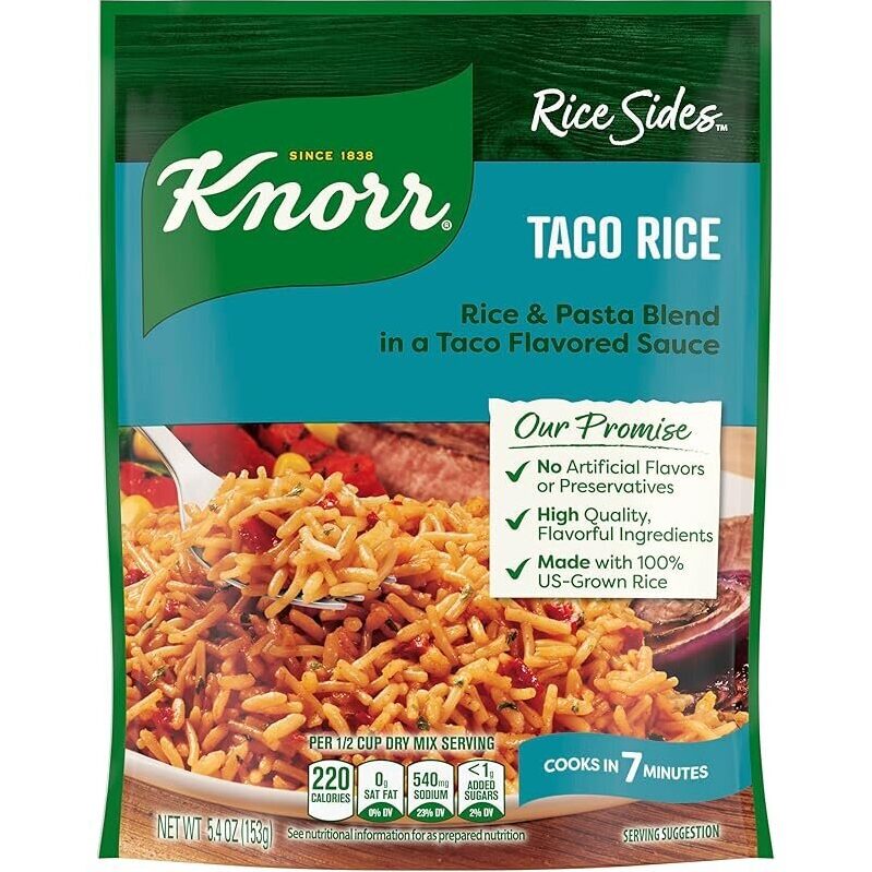 Knorr Taco Rice Side Dish - Flavorful Rice and Pasta Blend